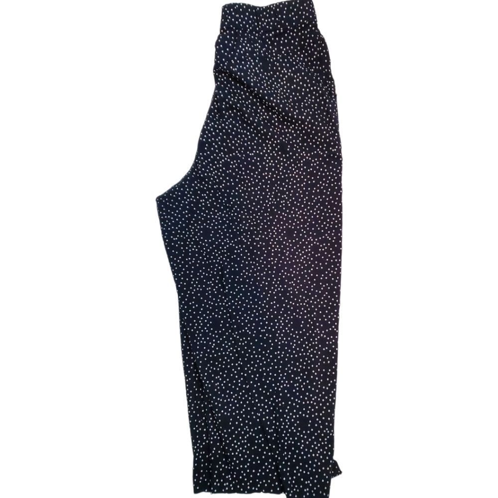 Emily Daniel’s Women’s Black Polka Dot Capri Pants size Large